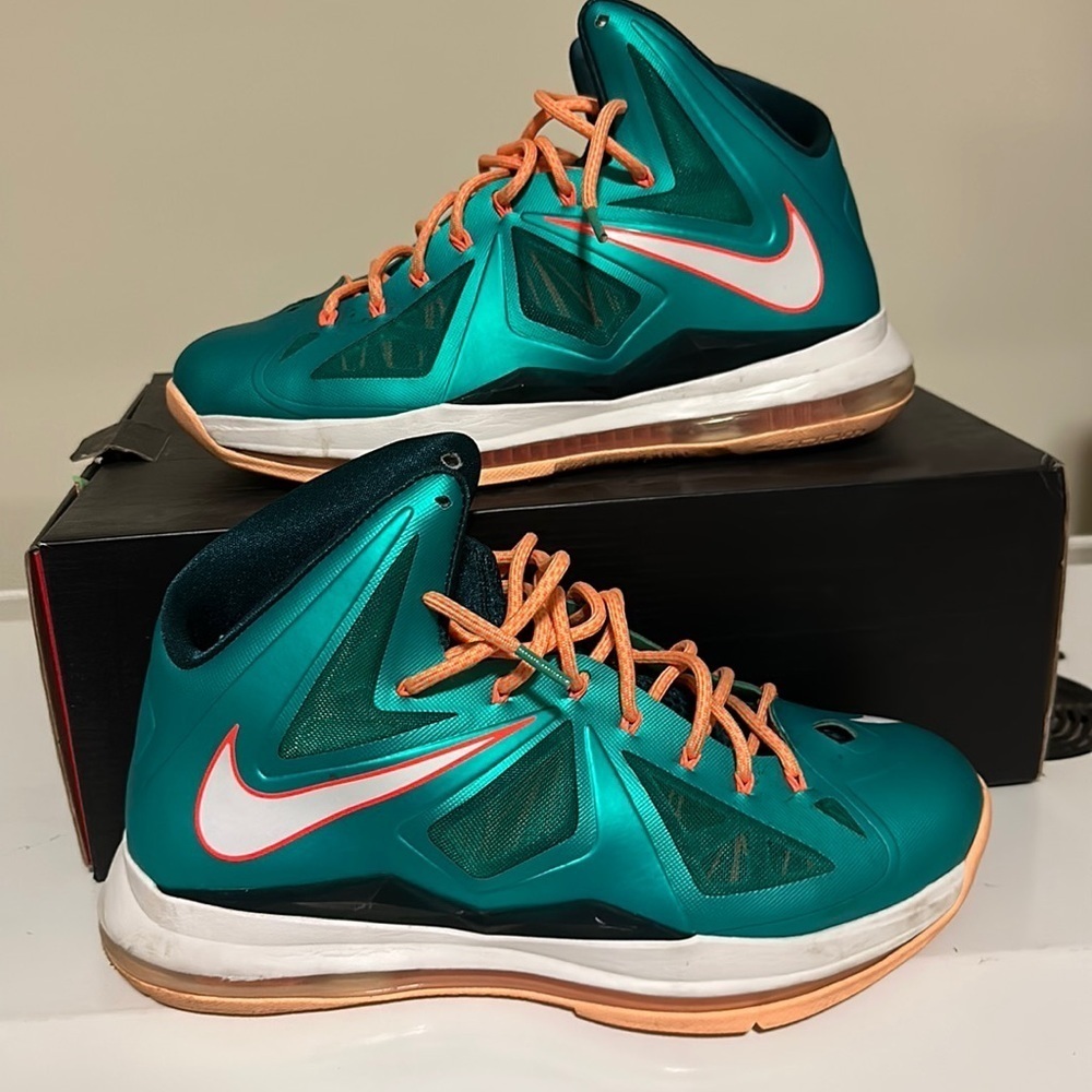 Nike Mens Lebron X Miami Dolphins 10 Sz 11